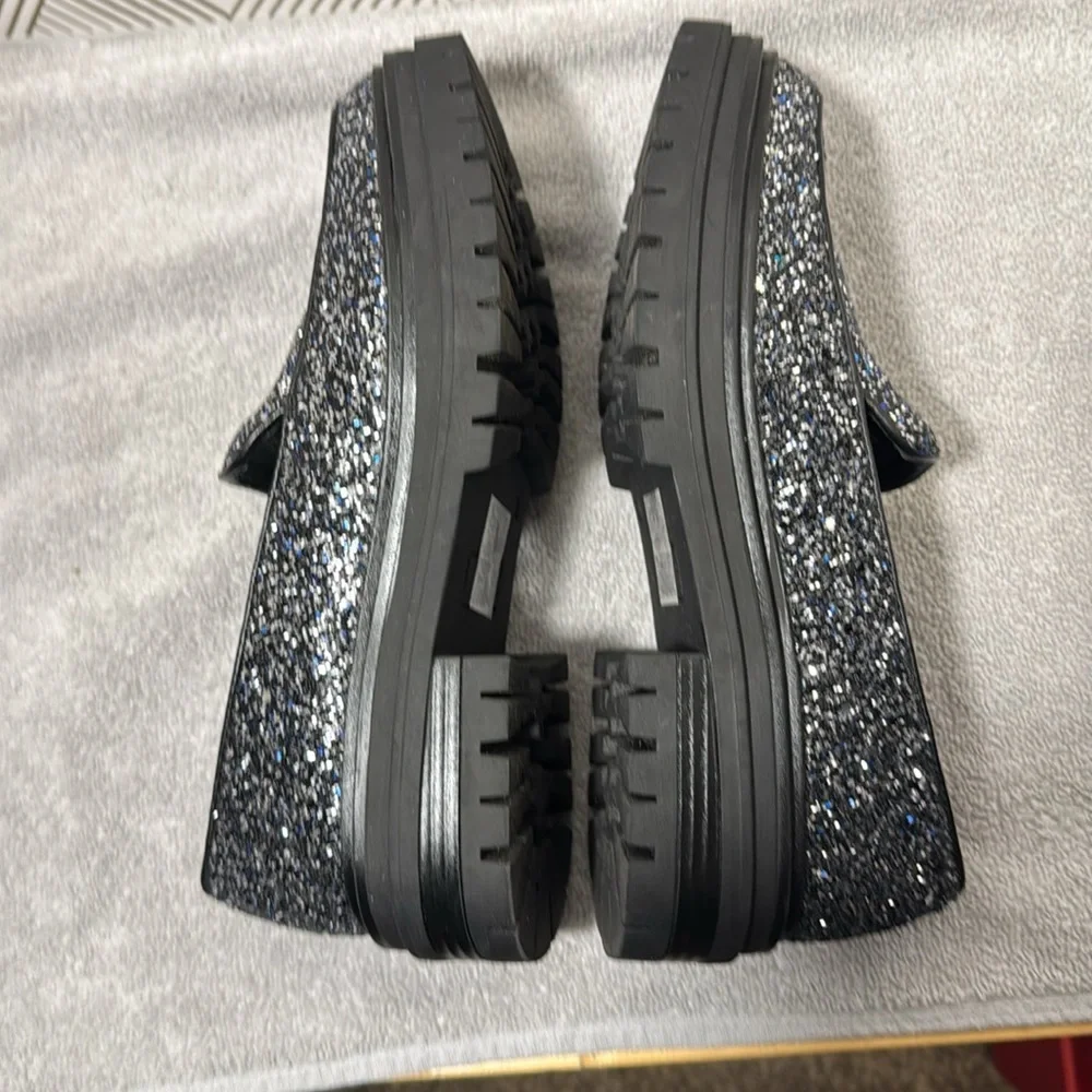 GC shoes women GC Morgan Glitter Lug Sole slip on loafer‎ size 7